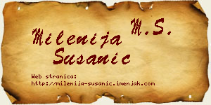 Milenija Susanić vizit kartica